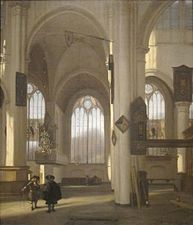 Emanuel de Witte, Intérieur d'une église (vers 1680)