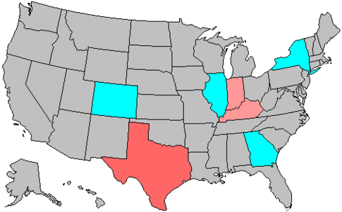 Summary of party change of U.S. House seats in the 2004 House election