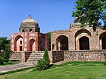 The Afsah-walla-ki-Masjid (Assarwala mosque) situated outside the west gate of Humayun's tomb with its dalans and paved court bounded on the east by Humayun's tomb on the west by Abadi Arab Sarai on the north by road and Khasra No. 252 and on the south by Abadi Arab Sarai