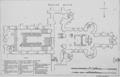 Plan de la crypte de Saint-Eutrope et des escaliers d'accès dans la nef.