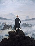 "Vandraren över dimhavet" av Caspar David Friedrich.