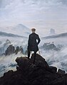 „Der Wanderer über dem Nebelmeer“ von Caspar David Friedrich (1818) zeigt links vom Wanderer das Felsmassiv des Gamrig