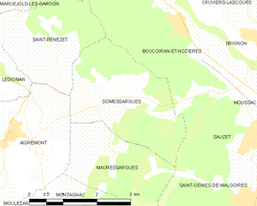 Poziția localității Domessargues