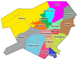 Al-Muhajreen district in orange
