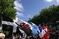 Drapeau de l'Acadie au festival interceltique de Lorient.