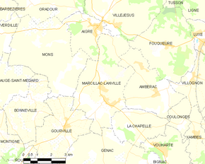 Poziția localității Marcillac-Lanville