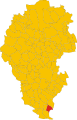 Collocatio finium municipii in Provincia Vicetiensi.