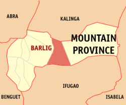 Mapa ning Lalawígang Bulubundúkan ampong Barlig ilage