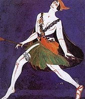 Ескіз костюма «Фаміра Кіфаред». Менада, 1916