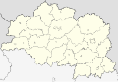 Mapa konturowa obwodu witebskiego, po lewej znajduje się punkt z opisem „Urbepol”