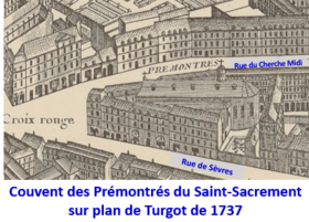 Le couvent des Prémontrés en 1737 sur plan de Turgot