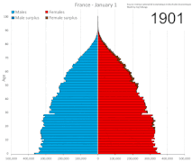 Възрастова структура на населението в периода 1901–2020 г.