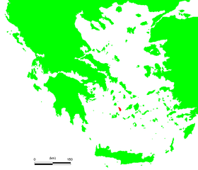 Расположение острова Сифнос в Эгейском море