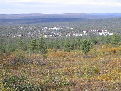 Inari, een stad in het beboste Finland