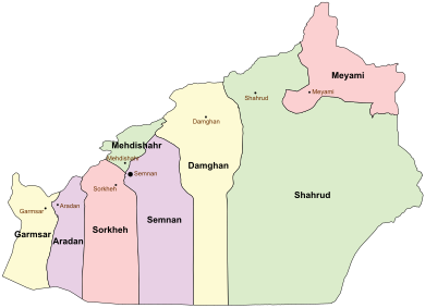 Counties of Semnan Province