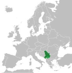 Location of Serbijas un Melnkalnes Savienība