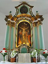 Altarul bisericii evanghelice