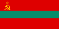 Bandeira da Transnístria, uma região autónoma da Moldávia.