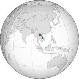 Localização Laos