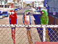 Simulated image as displayed using PCjr 640 × 200 mode with 4 colors