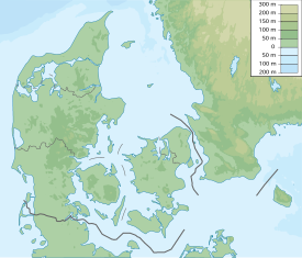 Мьон. Карта розташування: Данія