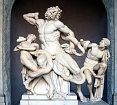 Laocoon și fiii săi; secolul I î.Hr. timpuriu; marmură; înălțime: 2,4 m; Muzeele Vaticane (Vatican)