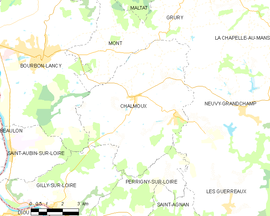 Mapa obce Chalmoux