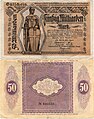 50 billion (50 Milliarden) marks, Plauen, 1923