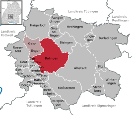 Kaart van Balingen