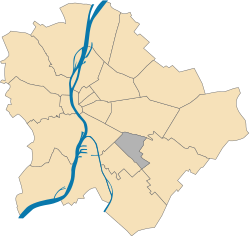 Location of District XIX in Budapest (shown in grey)