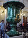 Neoclassical vase in malachite in the Hermitage Museum, St Petersburg