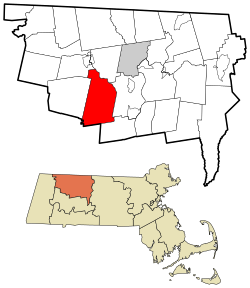 Location in Franklin County in Massachusetts