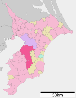 Ichiharan sijainti Chiban prefektuurissa