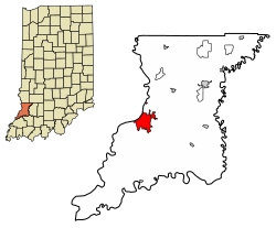 Localização no condado de Knox