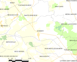 Mapa obce Sommery