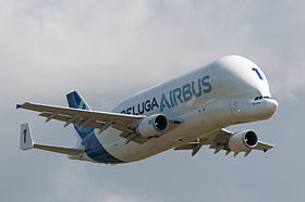 Airbus A300-600ST, dit « Beluga » à Toulouse en 2014.