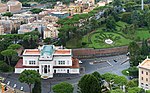 Vatican City railway station, looking westwards