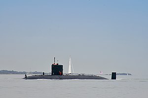 HMS Torbay (S90) på vej til Southampton