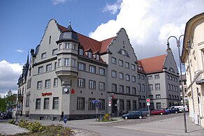 Gebäude des Landratsamtes aus der Kaiserzeit, gegenüber dem Rathaus.