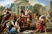 "Ugrabitev Sabink", Sebastiano Ricci (c. 1700)