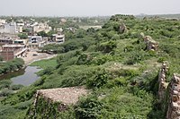 Modern settlement activity spreading in the area of the old city just below the citadel