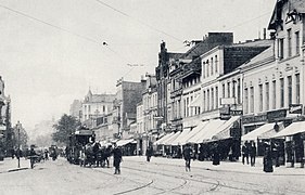Im Heimatmuseum aufbewahrte Fotografie von der Wandsbeker Marktstraße im Jahr 1880.