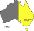 新南威爾斯州領地沿革圖（1788年至1989年）