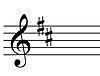 D Major key signature