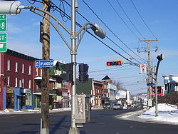 Corner of Queen and College streets in downtown Lennoxville