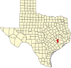 State map highlighting Waller County