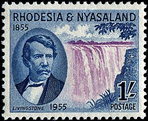 1955: Давид Ливингстон и водопад Виктория (Mi #18; Yt #17; SG #17)[^]