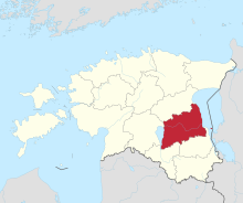 Letak county Tartu di Estonia