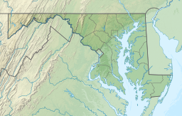 Location of Rocky Gorge Reservoir in Maryland, US