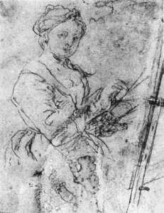 Self-Portrait (drawing), c. 1665, Giorgio Cini Foundation, Venice
